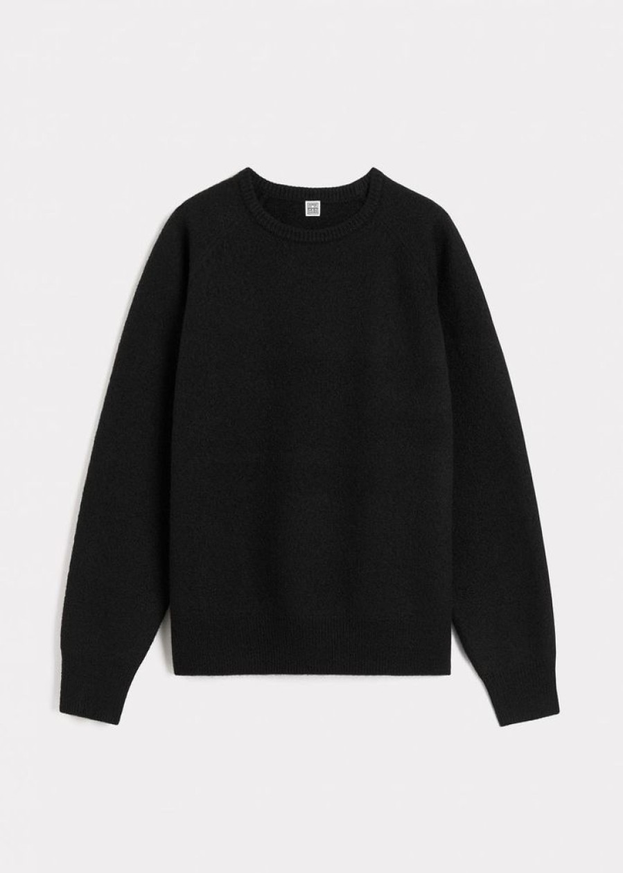 Dame Toteme Gensere | Crew-Neck Wool Knit Black