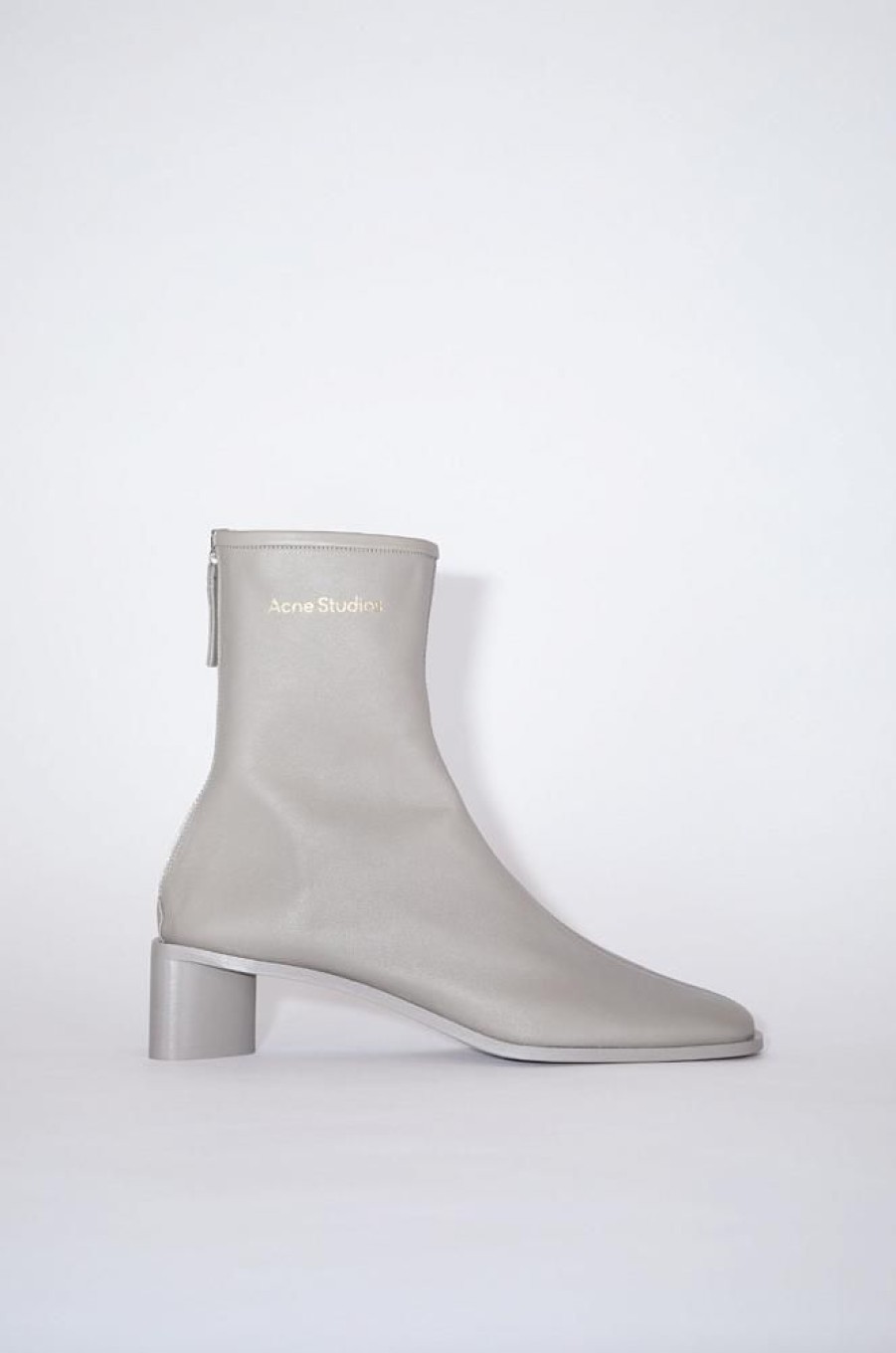 Dame Acne Studios Skoletter | Branded Leather Boots Light Taupe Fn-Wn-Shoe000355