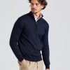 Herre Onesto Gensere | Merino Half-Zip Navy