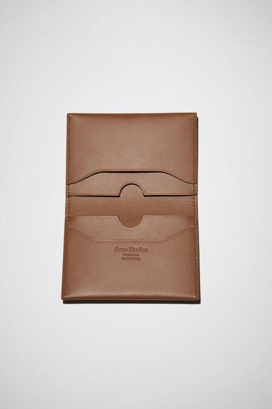 Herre Acne Studios Lommeboker | Folded Card Holder Camel Brown Fn-Ux-Slgs000104