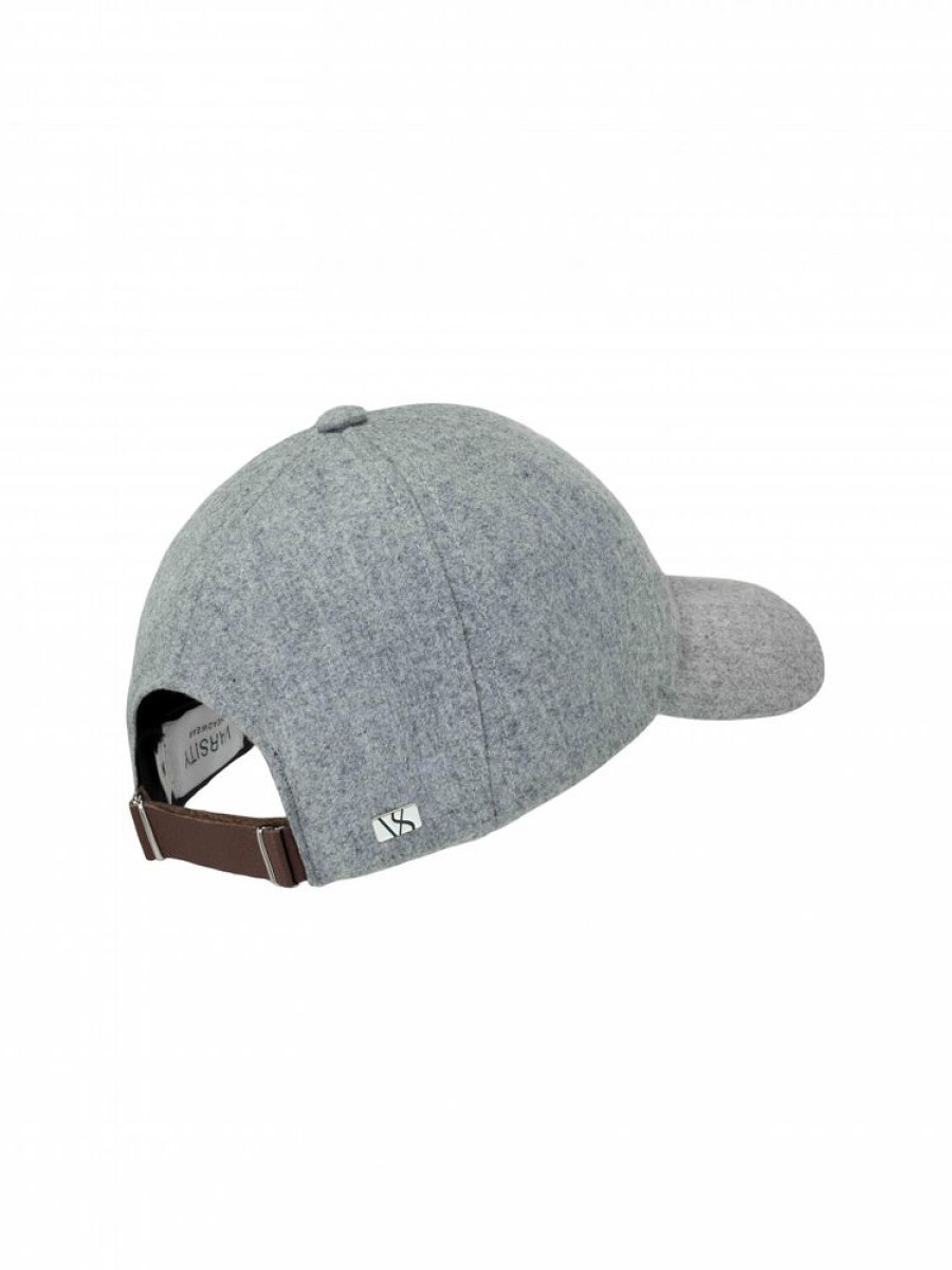 Herre Varsity Headwear Capser | Sterling Grey Wool Soft Front