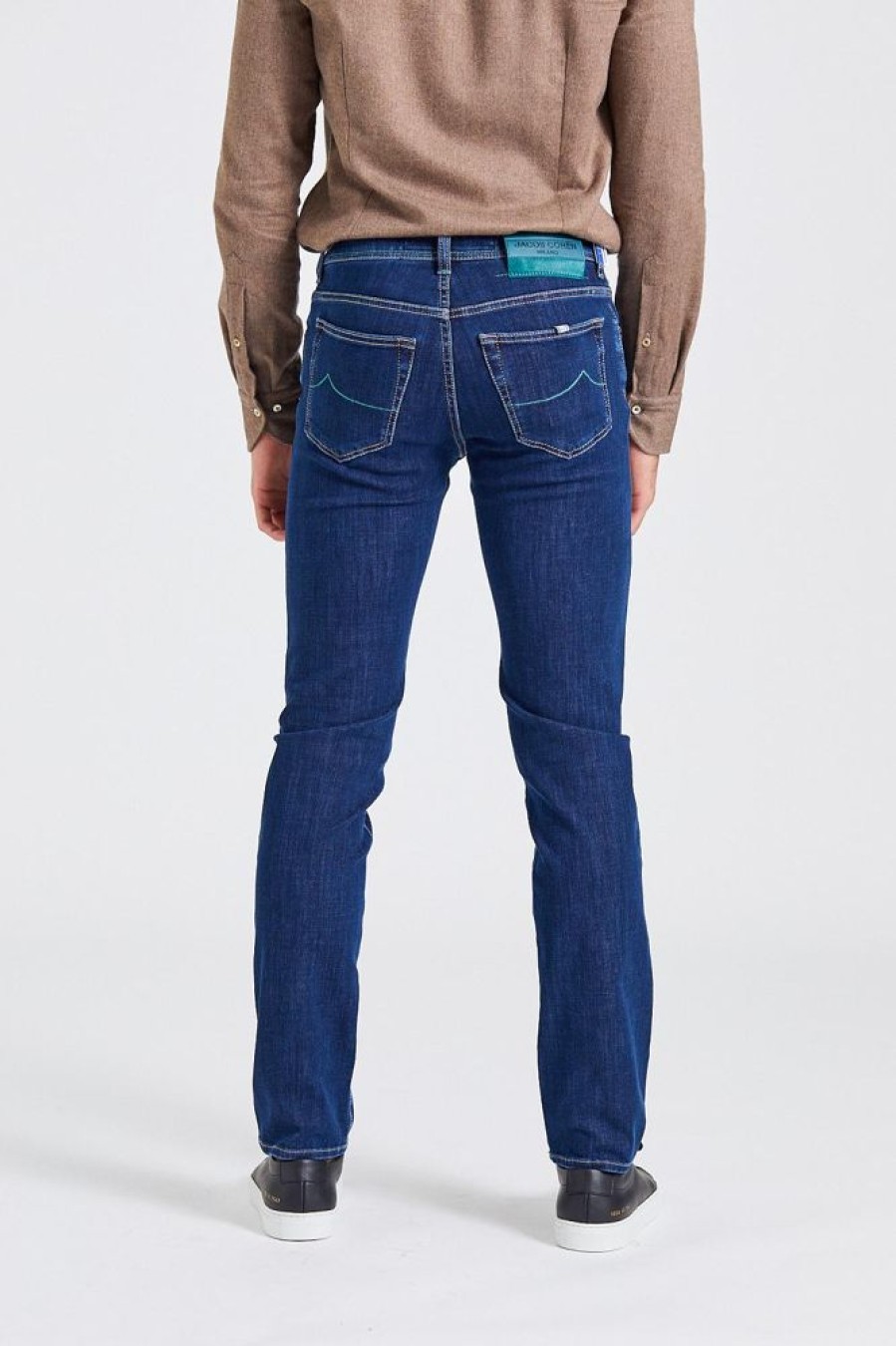 Herre Jacob Cohën Jeans | Bard 688 Dual Stretch Green Patch Jeans