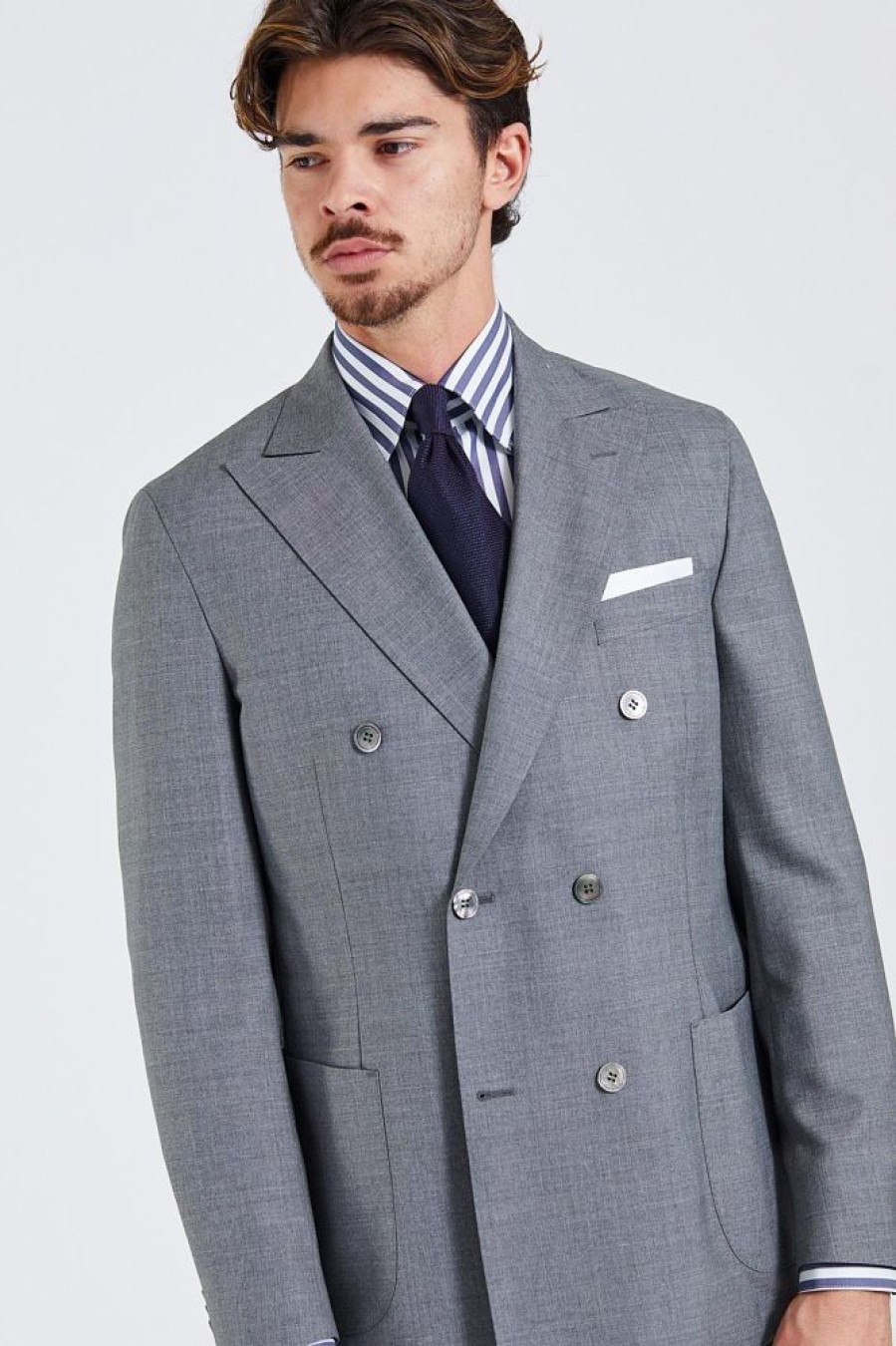 Herre Onesto Dresser | Vicenza Prato Suit Grey Melange