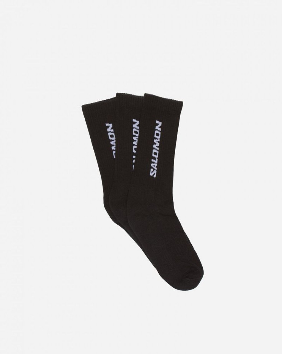 Herre Salomon Sokker Og Undertoy | Everyday Crew 3-Pack Socks Black