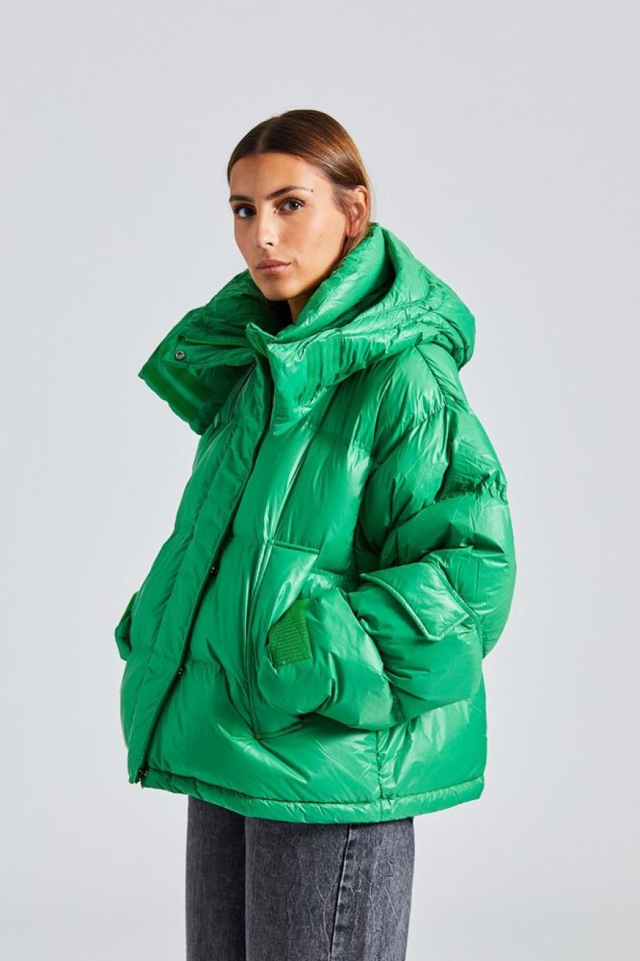 Dame Holzweiler Jakker | Steilia Short Down Jacket Green