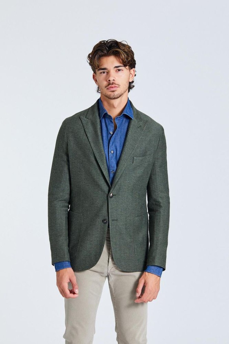 Herre BARBA Blazere | Jacket Dynamic Green