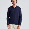 Herre NN07 Gensere | Sergio V-Neck Navy Multi