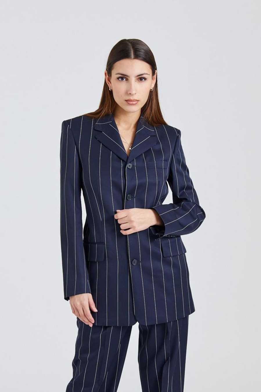 Dame Filippa K Dresser Og Sett | Wool Pinstripe Navy