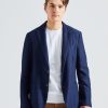 Herre LARDINI Blazere | Man Jacket Liknit Blue