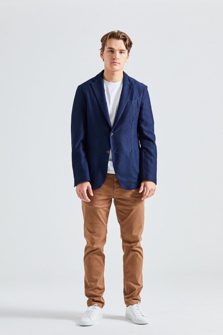 Herre LARDINI Blazere | Man Jacket Liknit Blue