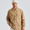 Herre Drôle de Monsieur Skjorter | La Chemise Flanelle Beige