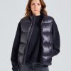 Dame Holzweiler Vester | Shiny Diff Down Vest Black