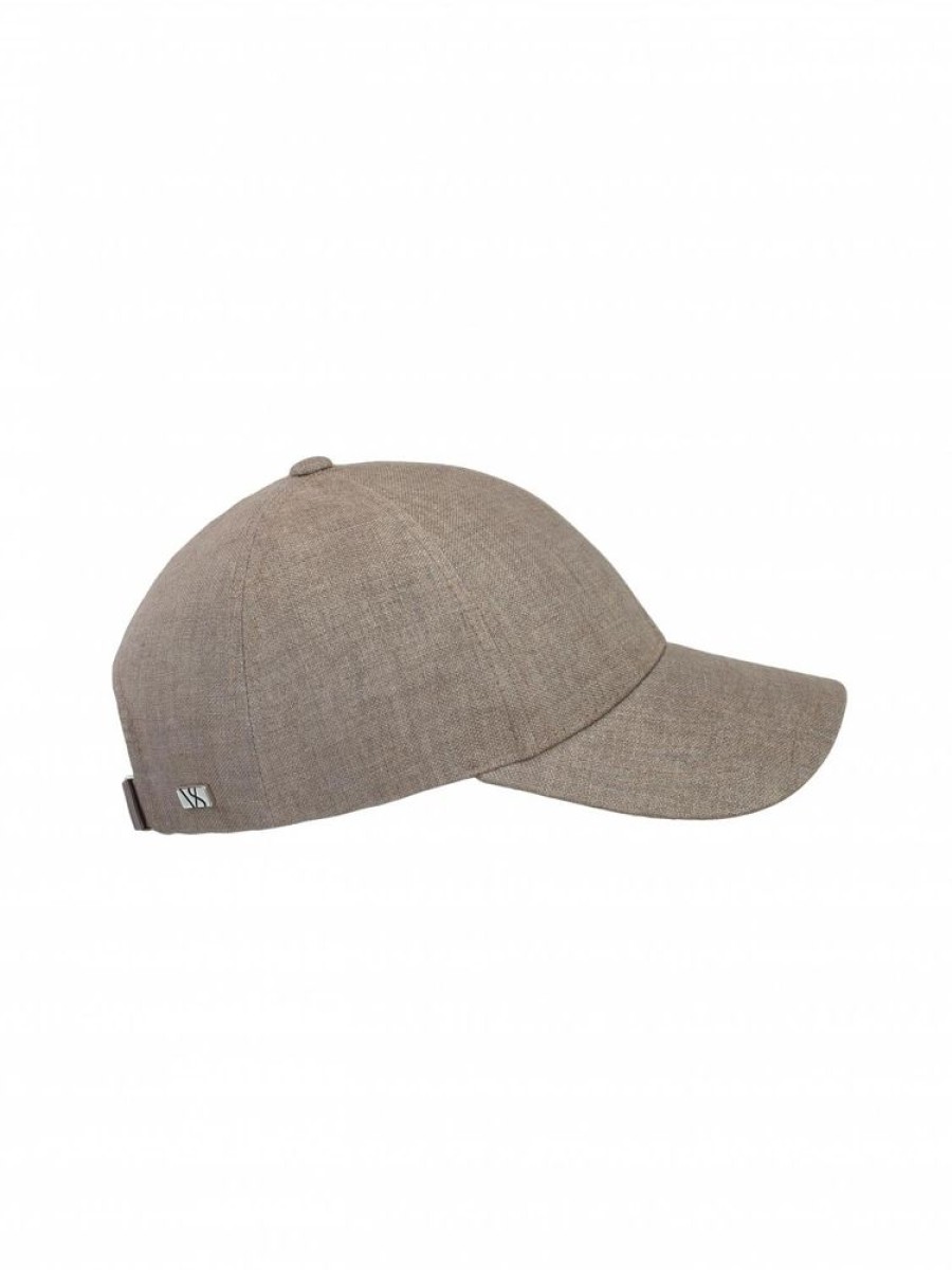 Herre Varsity Headwear Capser | Argent Khaki Linen