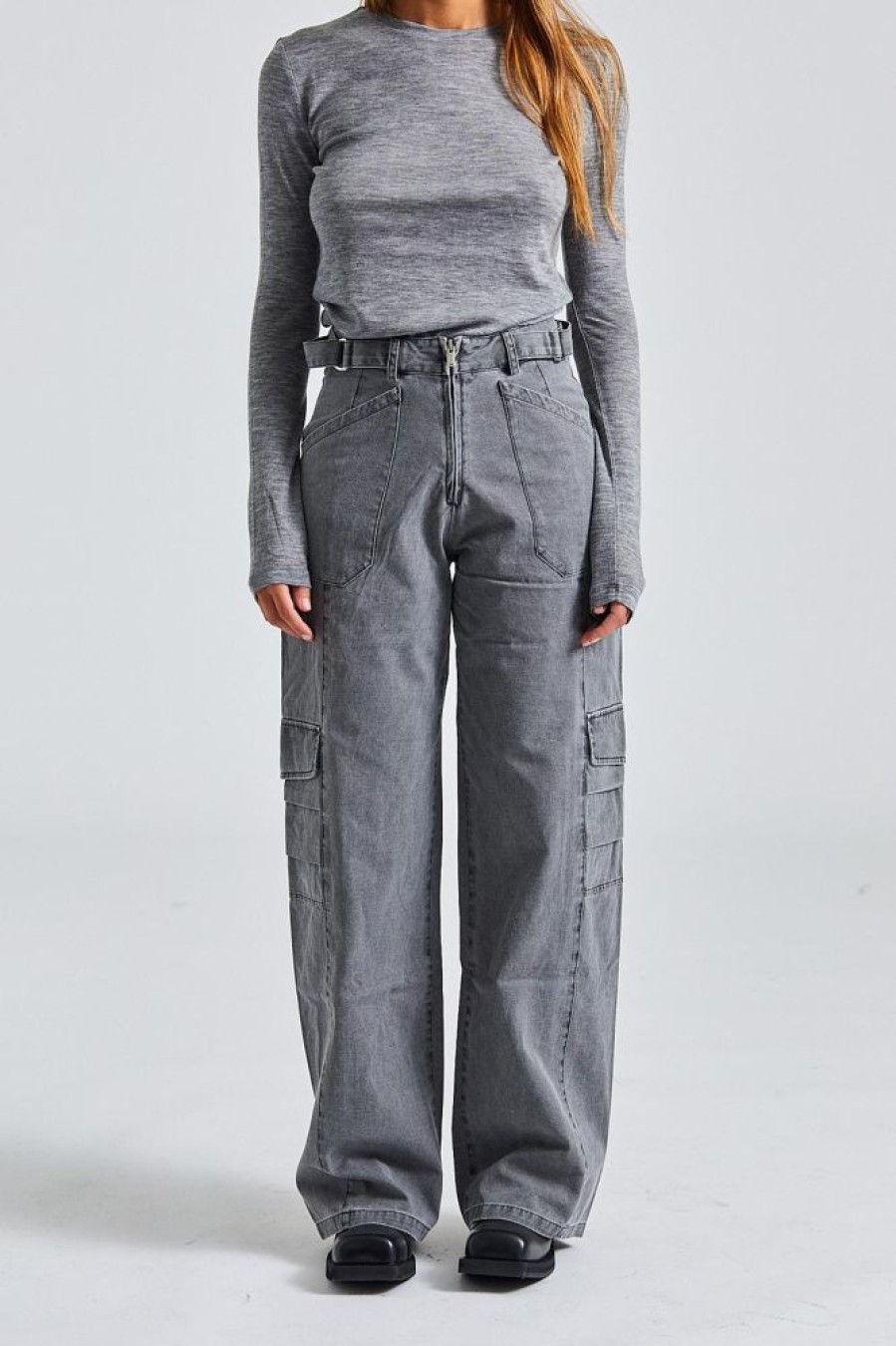 Dame Holzweiler Bukser | Betatol Trousers Dk Grey