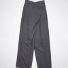 Dame Acne Studios Bukser | Tailored Wrap Trousers Grey Fn-Wn-Trou000958