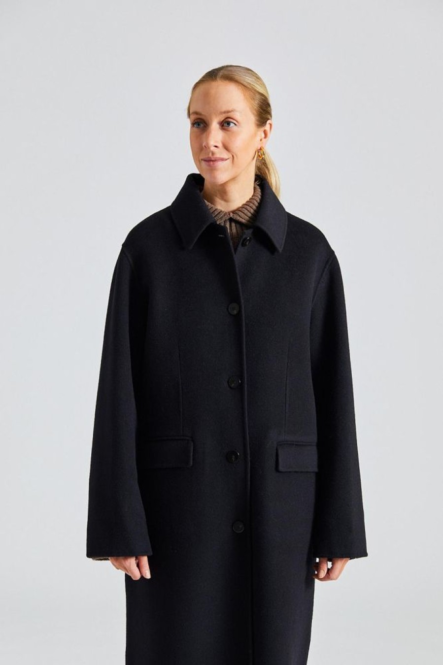 Dame Holzweiler Kaper | Felsa Wool Coat Black