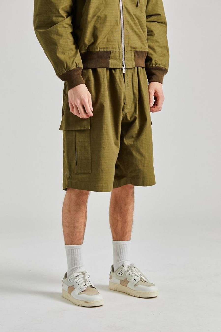 Herre Acne Studios Shorts | Ripstop Shorts Olive Green Fn-Mn-Shor000213