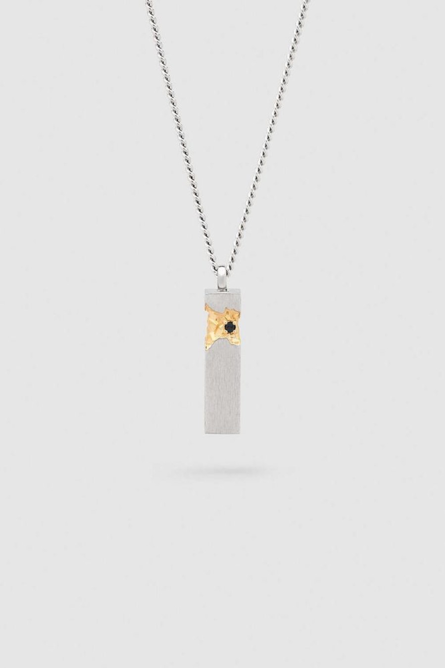 Herre Tom Wood Jewelry | Mined Cube Pendant Black Diamond