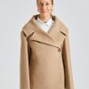 Dame Toteme Jakker | Felt Wrap Jacket Biscuit