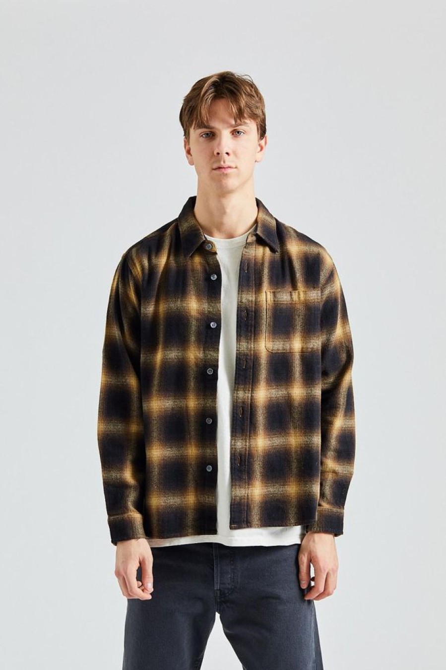 Herre Stüssy Skjorter | Pete Plaid Shirt Mustard