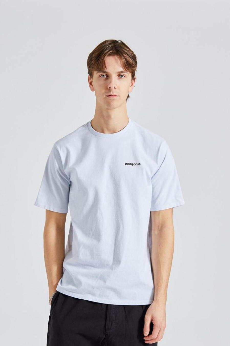 Herre Patagonia T-Skjorter | M P-6 Logo Respinsibili Tee White