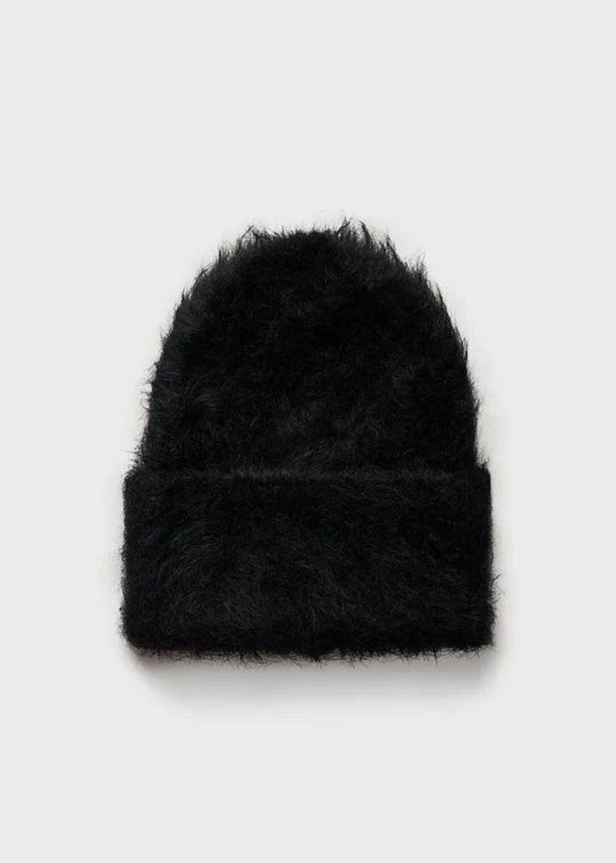 Dame Toteme Luer Og Panneband | Alpaca Knit Beanie Black