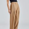 Dame Toteme Bukser | Double-Pleated Tailored Trousers Biscuit