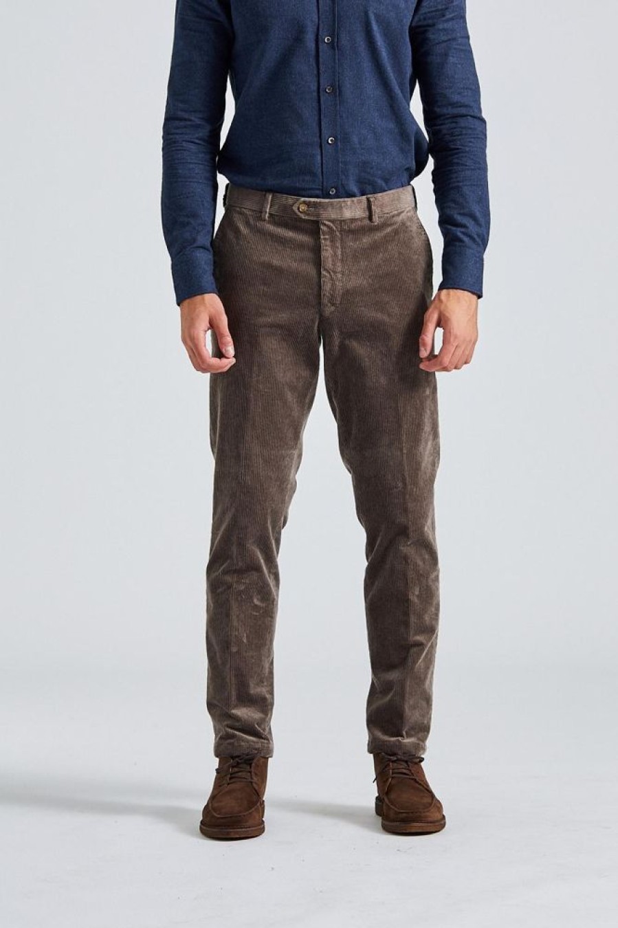 Herre Oscar Jacobson Bukser | Denz Trousers Baked Beige