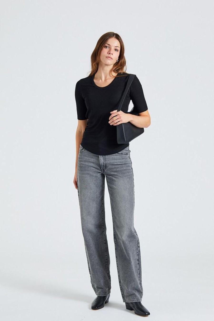 Dame Filippa K T-Skjorter | Sheer Wool Tee Black