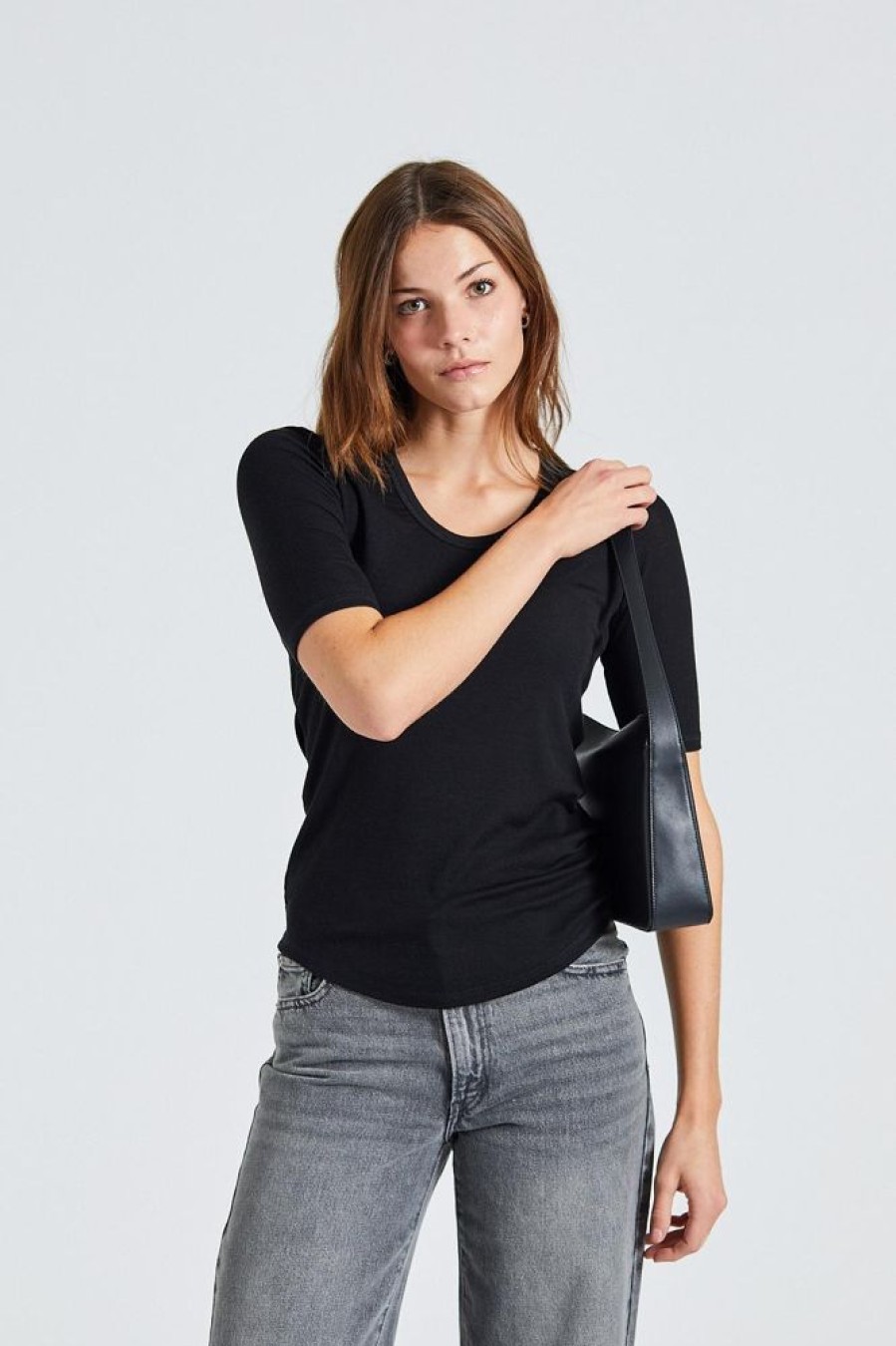 Dame Filippa K T-Skjorter | Sheer Wool Tee Black