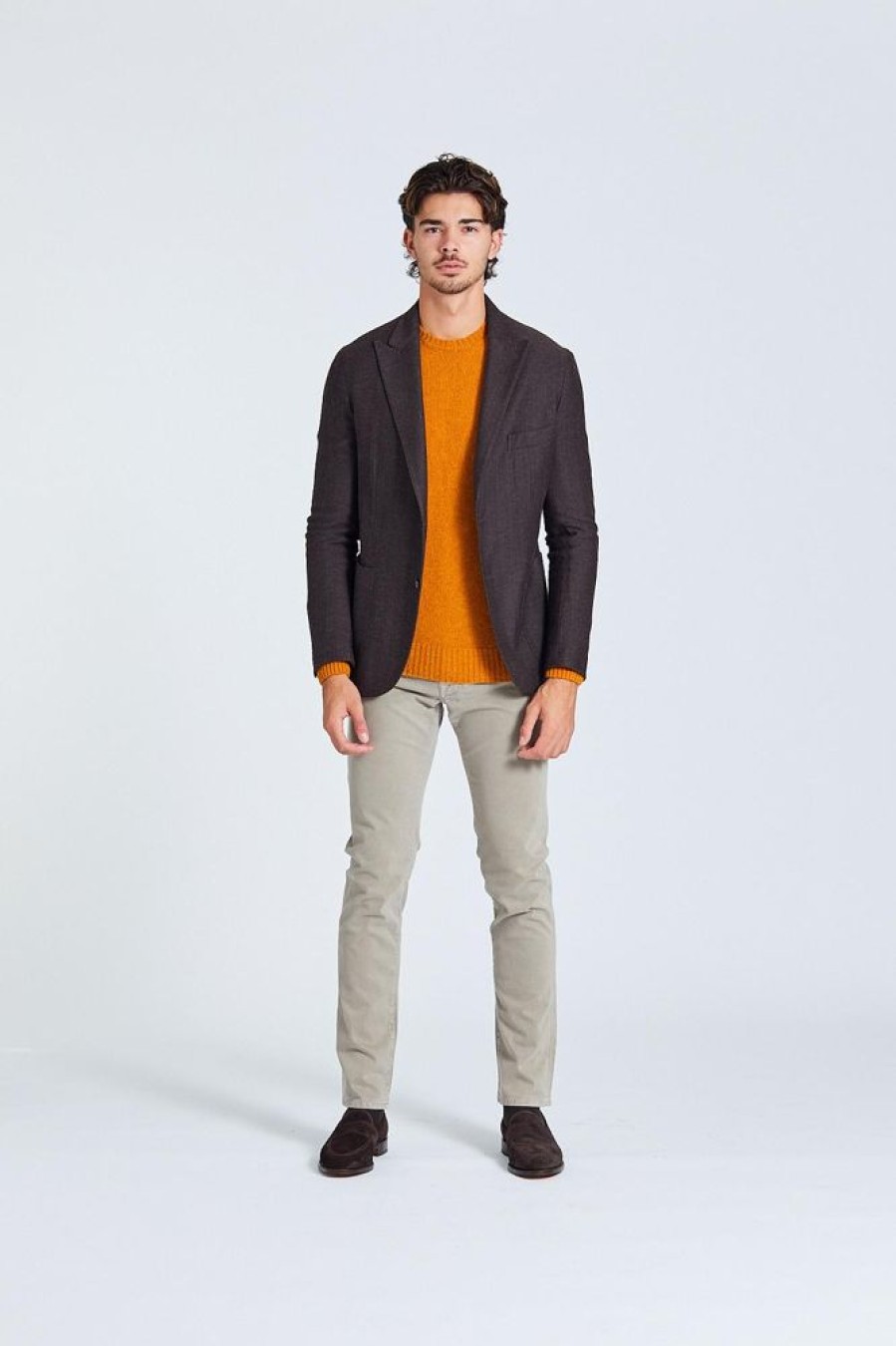 Herre BARBA Blazere | Jacket Dynamic Brown