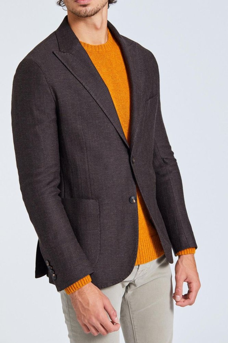 Herre BARBA Blazere | Jacket Dynamic Brown