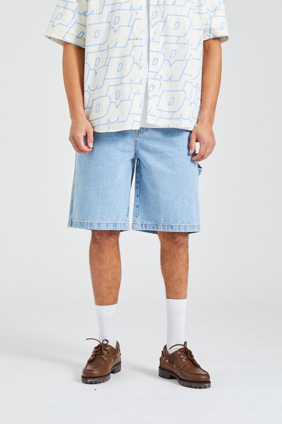 Herre Drôle de Monsieur Shorts | Le Short Jeans Delave Light Blue