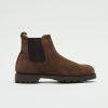 Herre Fliteless Skinnsko | Chelsea Suede Brown