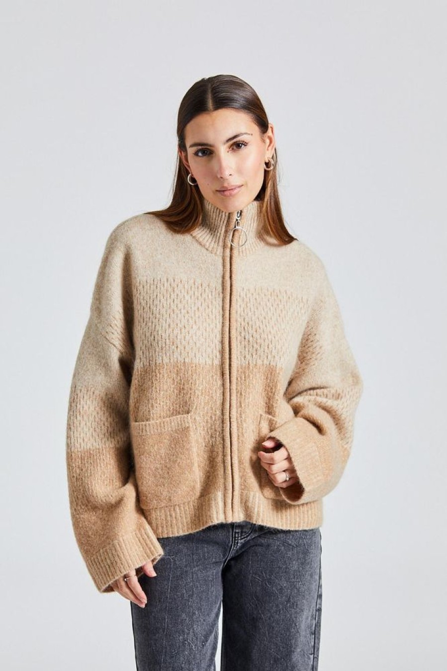 Dame Holzweiler Gensere | Tine Knit Cardigan Sand Mix