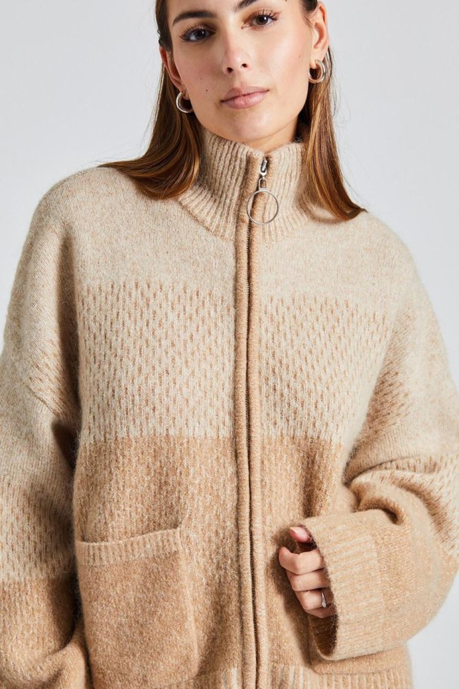 Dame Holzweiler Gensere | Tine Knit Cardigan Sand Mix