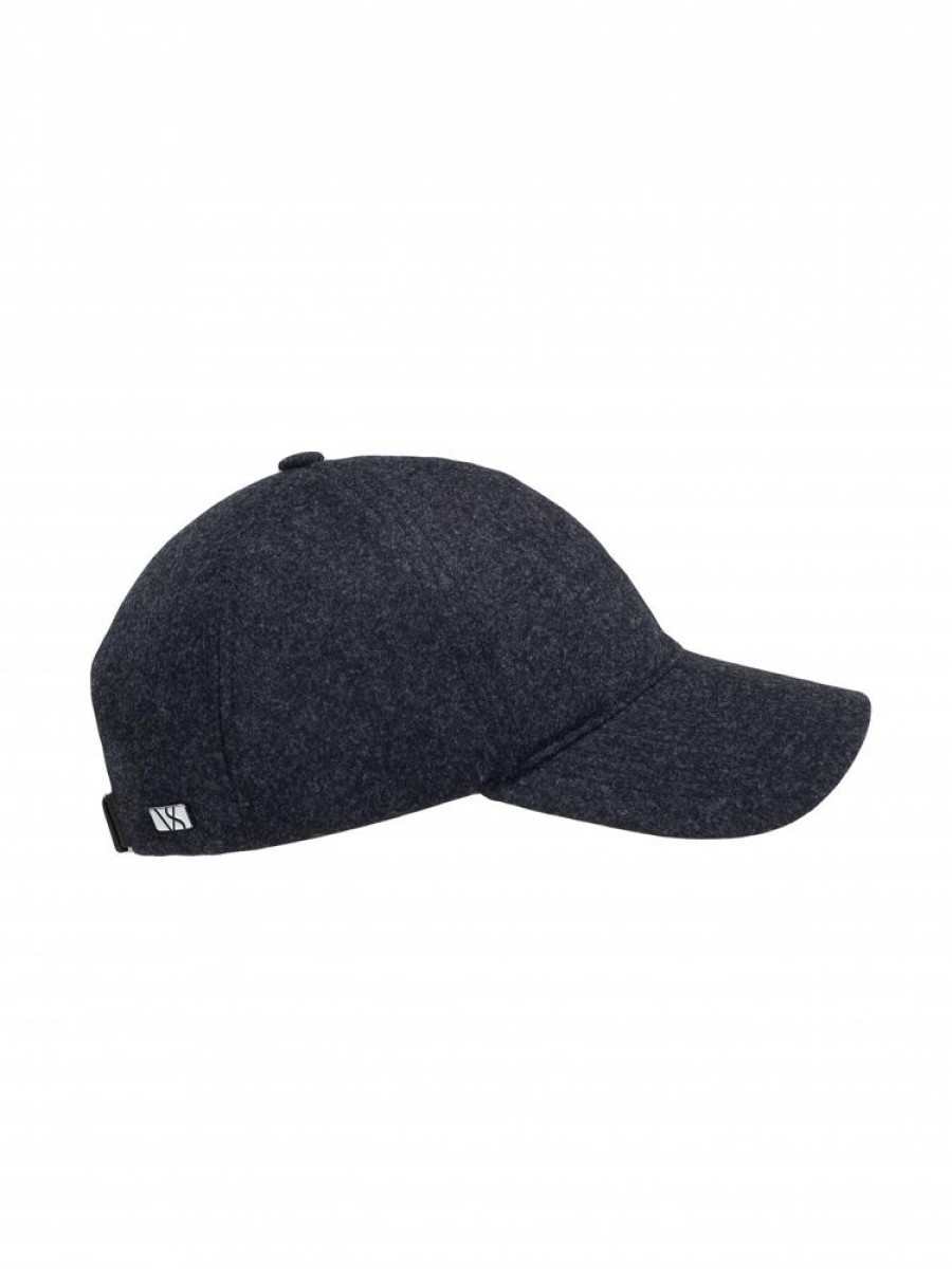 Dame Varsity Headwear Capser Og Hatter | Nightfall Black Wool Soft Front