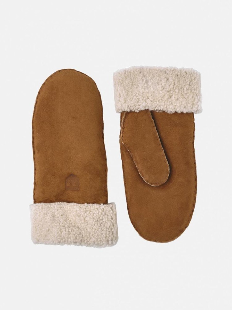 Dame Hestra Hansker Og Votter | Sheepskin Mitt Cork