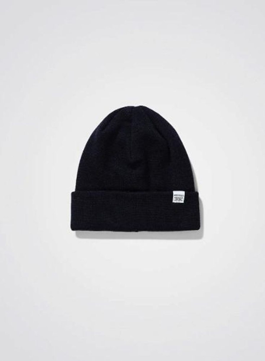 Herre Norse Projects Luer Og Panneband | Norse Top Beanie Dark Navy