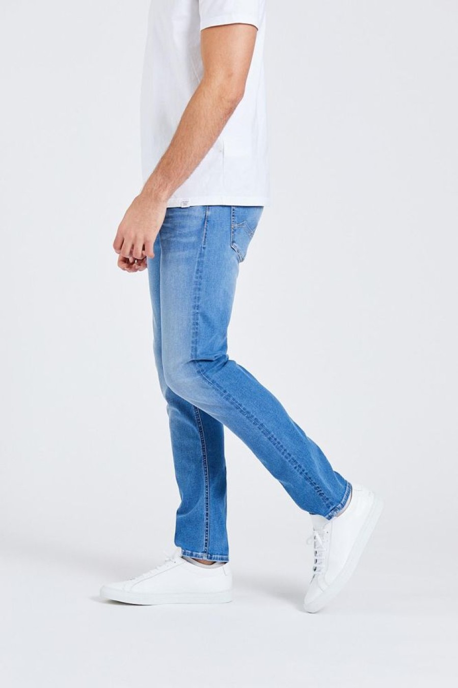 Herre Replay Jeans | Anbass Hyperflex Re-Used Mid Blue