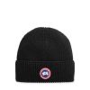 Herre Canada Goose Luer Og Panneband | Arctic Disc Rib Toque Black