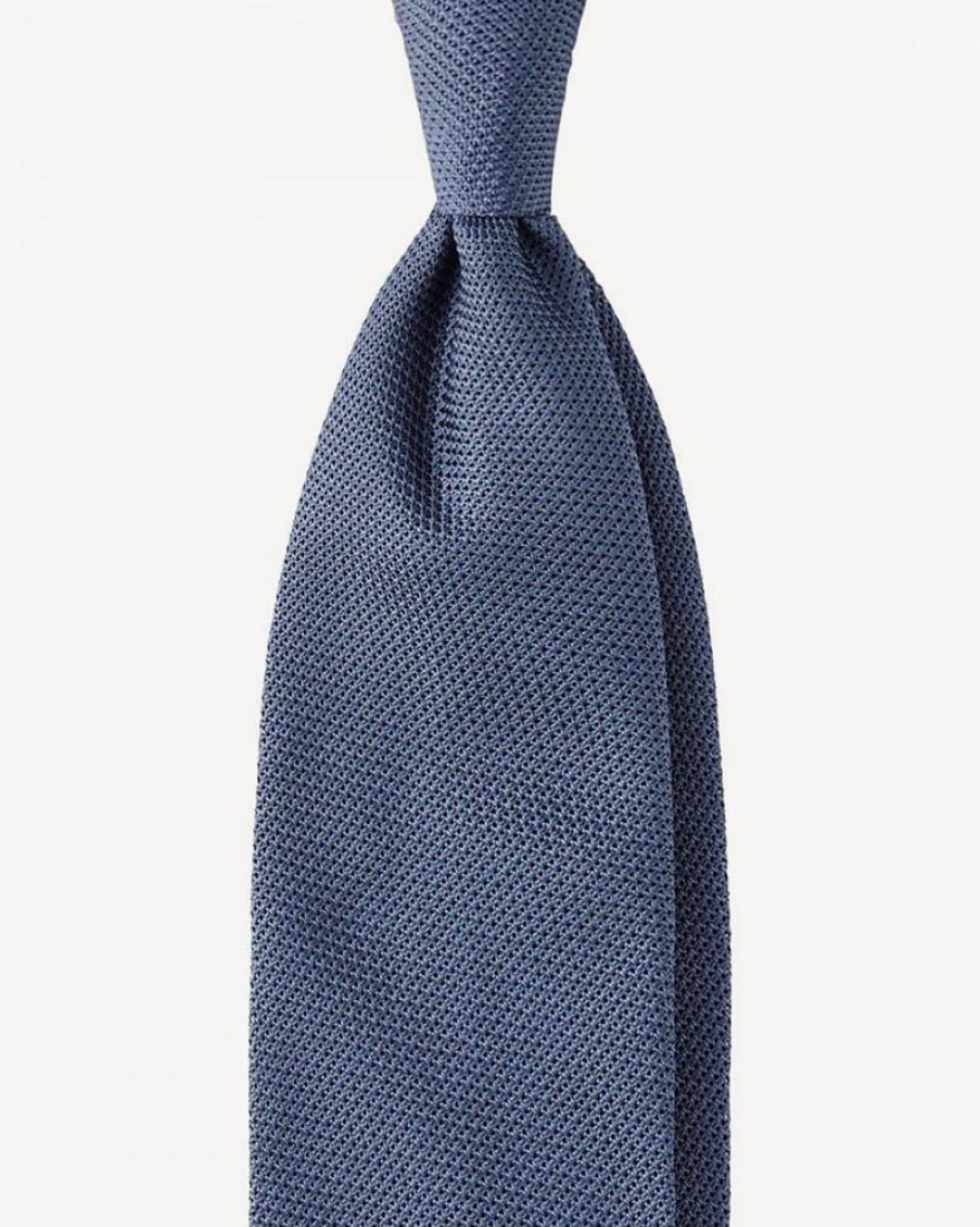 Herre Viola Milano Slips Og Sloyfer | Grenadine Garza Fina Unlined Tie Sea