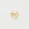 Dame Crystal Haze Jewelry | Heart Collector Earring Golden