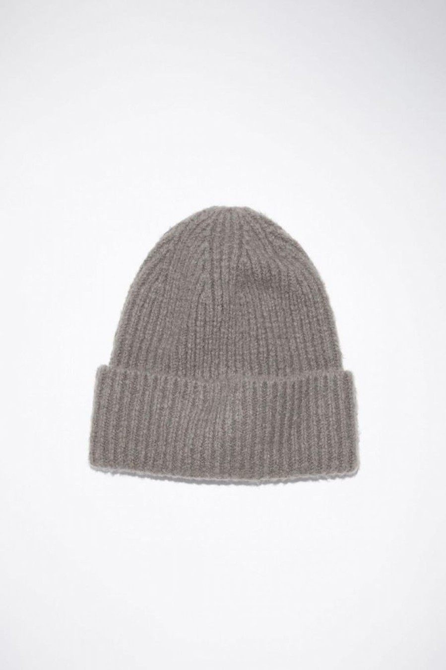 Dame Acne Studios Luer Og Panneband | Wool Blend Beanie Dark Grey Fn-Ux-Hats000143