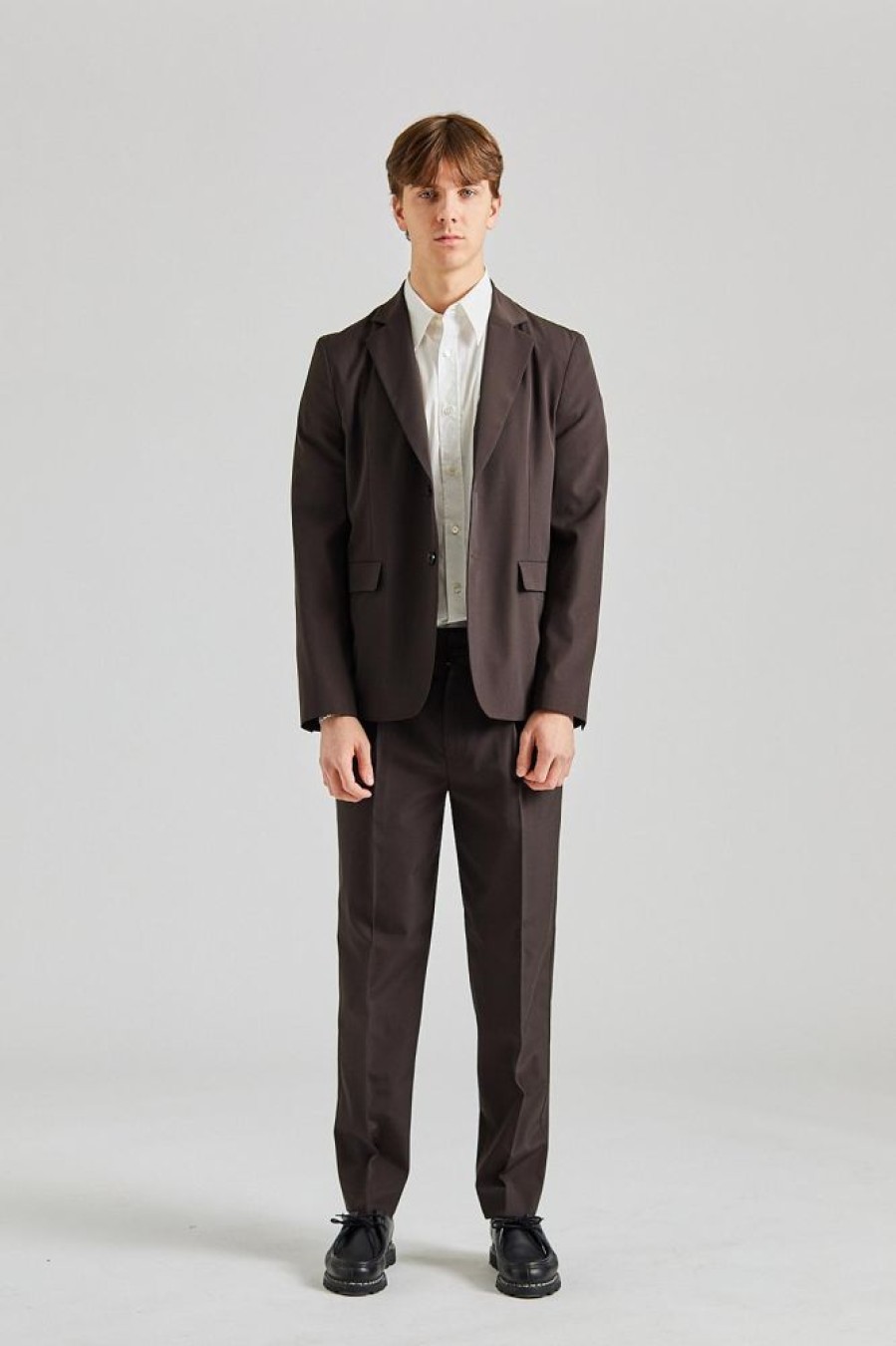 Herre Acne Studios Blazere | Regular Fit Suit Jacket Cacao Brown Fn-Mn-Suit000342