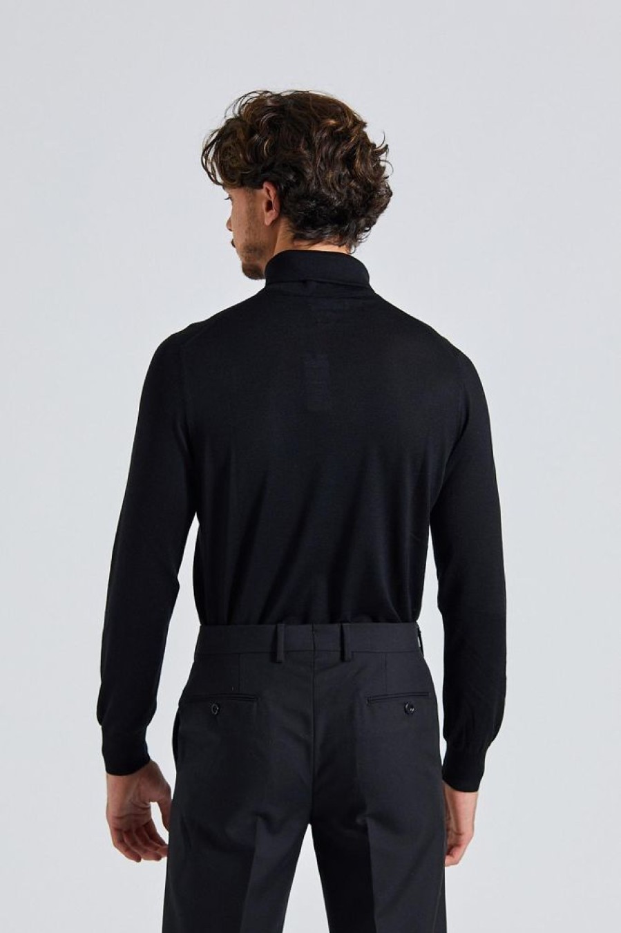 Herre LARDINI Gensere | Man Knit Sweater Black