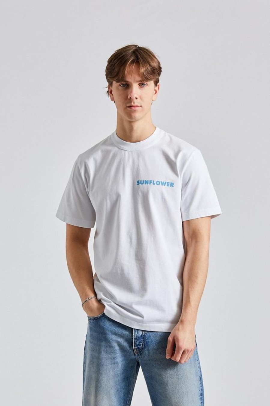 Herre SUNFLOWER T-Skjorter | Master Logo Tee Ss White