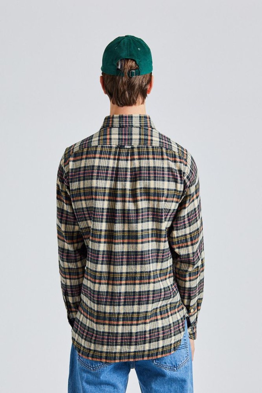 Herre Drakes Skjorter | Brushed Madras Check Work Shirt