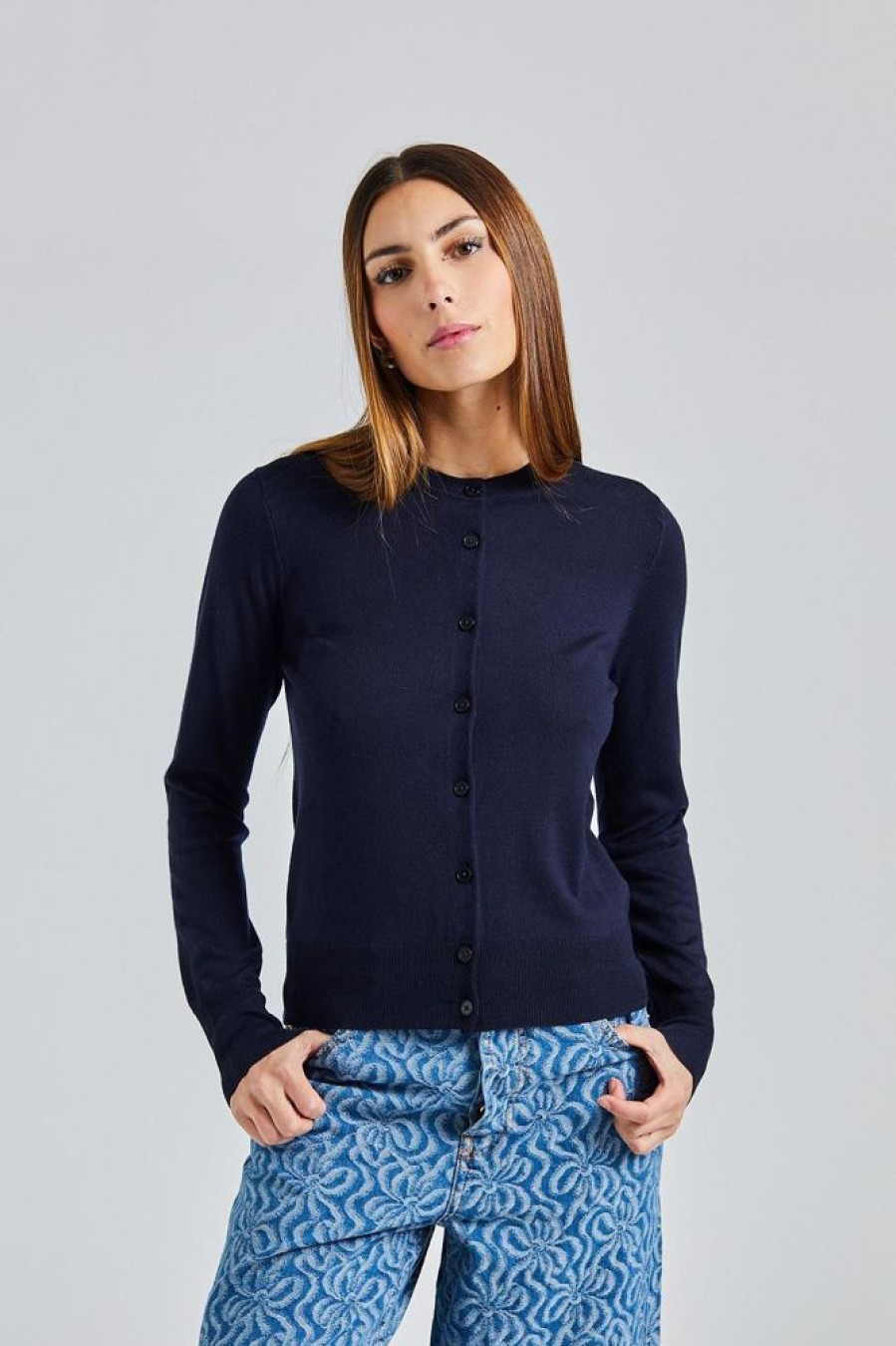 Dame Filippa K Gensere | Merino Short Cardigan Navy