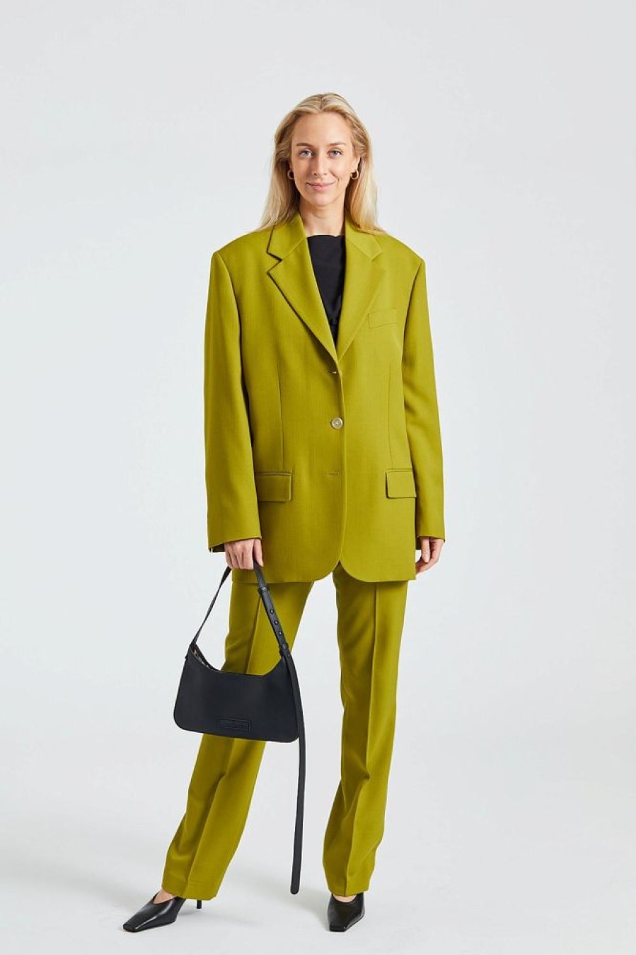 Dame Acne Studios Blazere | Relaxed Fit Suit Jacket Seaweed Green Fn-Wn-Suit000509